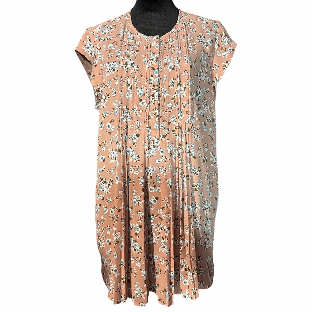 DR2 Daniel Rainn Womens Floral  Lightweight Pleated Blouse- Size M